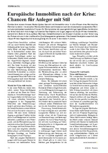 Europäische Immobilien nach der Krise